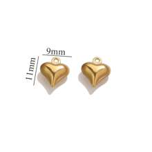 20pcs 304 Stainless Steel Fashion Minimalist 18K Gold Plated Heart Hollow Pendant, Handmade Pendant Necklace, DIY Jewelry Accessories Pendant, Gift For Women - Pendant - View 7