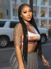 M MALAIKA Braided Wigs For Women Full Lace Cornrow Box Braided Wig Loc Wig Synthetic Lace Front Braided Wigs With Handmade Faux Locs Wig - màu đen - Xem 1