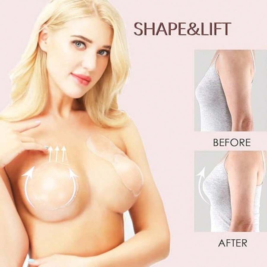 硅胶丰胸胶带透气防凸出乳房胶带隐形乳房胶带防露出乳房胶带硅胶乳头胶带提拉乳房胶带