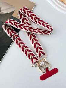 1 telefoonkoord met geborduurde wijnstok, lange crossbodyband met verstelbare hanger met imitatieparels, compatibel met en andere telefoons, unisex anti-verlies ketting, cadeau voor moeder, familie, vrienden, verjaardag, vakantie, telefoonhanger, telefoonketting