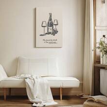 1pc Framed Canvas Poster, My Favourite Cocktail Is The Next One Wall Art Canvas Paintings, Ideal Gift For Bedroom Living Room Corridor, Wall Art, Wall Decor, Room Decoration