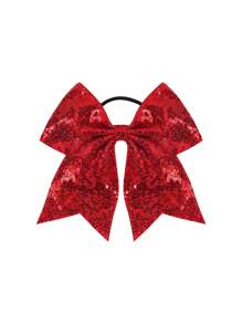 1 pièce nœud pour cheveux personnalisé pour filles, bandeau avec nom personnalisé, lien pour cheveux à paillettes multicolores, accessoire de cheveux élastique pour pompons de cheerleading, accessoire de cheveux exquis à personnaliser pour pompons de cheerleading pour filles