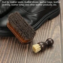 Horsehair Shoes Brush 2Pack Mini Polish Daubers For Leather Boots Cloth