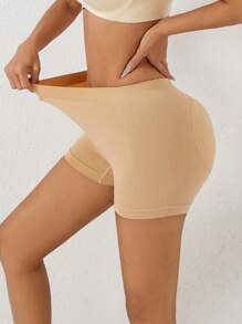1pc Women Butt Lifting Padded Shapewear Underwear, Booty Enhancing Peach Buttock Booster, Body Shaper - Beige - View 4