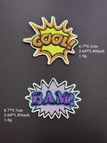 2-3 pièces/set OMG ! POW ! Wow ! BAM ! Boom ! Game On Boom Bang Écusson brodé à repasser Bandes dessinées Pow Wow Kaboom Paroles drôles Lettre Applique Patch pour sac à dos veste en jean décoration été, école