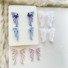 Cartoon Bee Honeycomb Butterfly Cartoon Butterfly Butterfly Wings Jewelry Craft DIY Mold Polymer Clay Cutter Bohemian Butterfly Clay Cutter Polymer Clay Earrings Making DIY Ceramic Earrings Polymer Jewelry Pendant Clay Tool - Butterflies & Bees - View 5