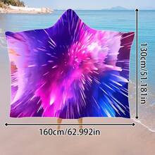 1 pièce Serviette de plage à capuche extra large, surdimensionnée, super absorbante, couverture de plage anti-sable, serviette de plage en fibre super fine, indispensable pour l'été, coupe-vent, écran solaire, plage, fête, séchage en voyage, camping, accessoires de plage, cadeau essentiel de vacances