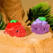 1set/10pcs/20pcs/30pcs/50pcs/100pcs 3D Resin DIY Jewelry Accessories Cartoon Fruit Turtle, Creative Hair Accessories, Keychain, Car Decor