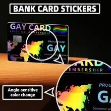 4pcs Ombre Color Card Stickers - Fashionable Holographic Card Decal Stickers, PVC Self-Adhesive Holographic Colored Card Sleeves, Suitable For Credit Cards, Key Cards, Ultra-Thin, Waterproof, Scratch-Resistant, Anti-Slip, Debit Cards, Decorative Card Stickers