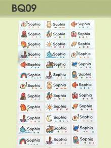 Custom Transparent Waterproof Name Labels For School Supplies, Personalized Stickers For Water Bottles, Lunch Boxes, And Personal Items, Ideal For Daycare, Camp, And Sports Activities, Seal, No-Iron, Reusable, Adhesive Cute, Adorable, Colorful Custom, Personalized, Unique Ideal Gifts For Him Her, Family, Friends, Son, Daughter, School Students For Anniversaries, For Children's Day Home, School - Multicolor - View 10