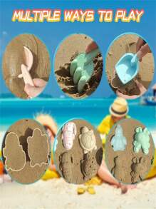 11pcs Children Outdoor Snow Shovel+Beach Toys Water Park Beach Sand Digging & Water Play Tools, Foldable Beach Bucket, Convenient Carry, Parent-Child Interaction Fun Sand & Water Play Set (Style, Accessories & Color Are Random)