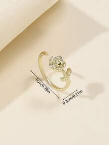 Women's Cubic Zirconia Fake Nose Ring Copper Round Cartilage Ear Nose Piercing Body Jewelry - Rose - View 2