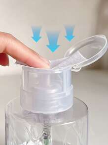 klimonla 500ml High Capacity Nail Polish Dispenser Bottle, Alcohol Liquid Distributor, Suitable For Nail Polish Remover And Liquid Storage (Highly Transparent Design) - Clear - View 5