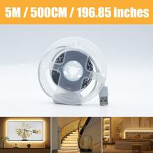 1pc, 1m/2m/3 Meters/5m/10m Portable Touch Control, Button Control, Cool White/Warm White LED Strip Light, USB Powered, LED Light Bar For TV Backlight, Home Room, Living Room Decoration - White - View 15