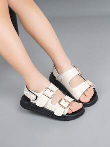 Dép Sandal Cho Bé, Dép Sandal Thời Trang Thường Ngày Cho Bé Trai Thoải Mái Có Móc Và Vòng - trắng - Xem 7