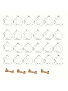 24pcs Hanging Tealight Candle Hoder Glass Globes Terrarium,2.36" Air Plants Tea Light Candle Holders For Wedding,Valentine's Day Decoration Gifts Birthday Graduation