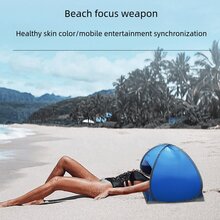 户外露营帐篷沙滩帐篷全自动快速打开沙滩遮阳帐篷家庭亲密聚会和玩耍 - 彩色 - 查看 3