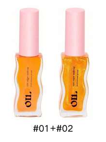 PAORPEVM 1/2PCS 8ml水果蜂蜜精华唇油持久保湿淡化唇纹唇彩透明珠光唇釉两种包装样式随机发货不影响使用送妈妈的礼物 - 彩色 - 查看 21