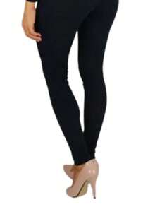 Mono Palazzo Enterizo con Hombros Asimetricos Descubiertos, Manga Larga y Pantalón Ajustado Sport Casual para un Look Sofisticado y Cómodo - Negro - Ver 4