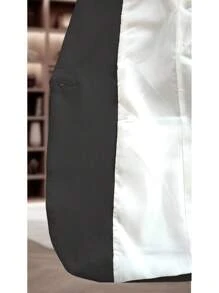 SACO LISO CON SOLAPA A UN BOTON - Negro - Ver 5