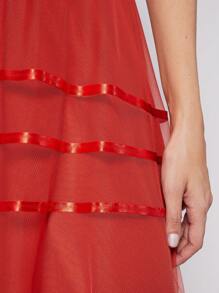 Party Dress SimplePartyFabricPartyParty - Burnt Orange - View 3