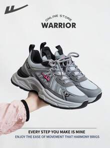 WARRIOR Warrior Comfortable Street Style Chunky Shoes For WomenSpring And SummerLightweight Comfortable Breathable Running Shoes Modest Style Casual Yet Sleek Sneakers Applicable Throughout The Year Wear-Resisting All-Day Wear Training Sneakers
