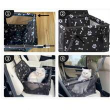 1 peça de cor aleatória, montagem automática necessária, transportadora de animais de estimação conveniente para uso externo, evita que os animais de estimação escapem no carro