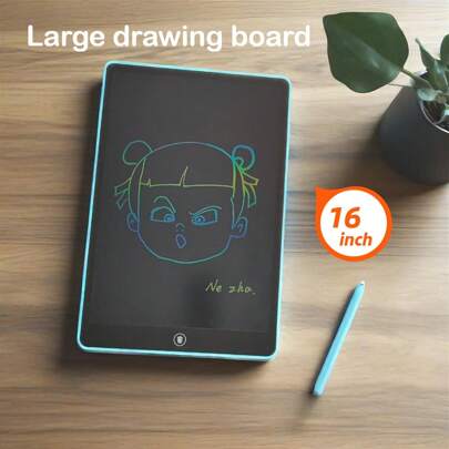 16 英寸/41 厘米液晶书写绘图板，涂鸦板电子黑板，适合儿童和成人的彩色黑板书写板，可用于家庭、学校和办公室，适合男孩和女孩的学习工具，儿童益智玩具