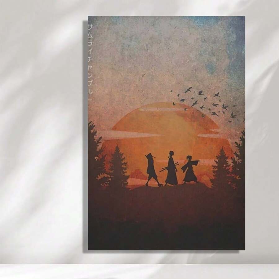Framed Samurai Champloo Posters Mugen Posters Anime Print Decorative Wall Art Canvas Painting Posters And Prints Wall Art Pictures For Living Room Bedroom Decor Birthday Party Decor, Mother's Day New Year Easter Gift,  Home Living Room Office Wall Decor, Perfect Gift And Wall Decoration - Đã đóng khung - Xem 1