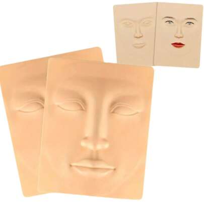 1 件/3 件/5 件 3D 硅胶纹身练习皮肤，用于嘴唇、眉毛和脸部逼真的永久化妆训练 - 眉毛纹身，可拆卸和可重复使用 - 工具和配件，无需电源或电池，适合初学者