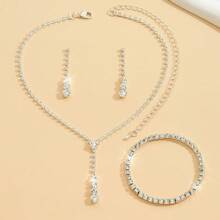 1pc Women's Necklace Set, Suitable For Everyday Wear - Silver - View 5