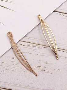 4pcs Minimalist Metal Geometric Hair Clips, Hair Accessories Designed For Girls And Women