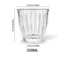 高品质玻璃杯，拿铁，冰美式，卡布奇诺，Ins 风格小麦设计咖啡杯 - 無色 - 查看 7