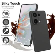 Soft Silicone Phone Case Compatible With IPhone 11/12/13/14/15 Pro Max, Compatible With Galaxy S22/23/24+, Compatible With Oppo, Compatible With Vivo, Compatible With Redmi Note 13 Pro/13C/A3, Compatible With Honor 70/90/X7/X8/X9/X6AB, And More Models, TPU Material, Full Coverage Phone Protective Back Cover Waterproof Shockproof Anti-Fall Scratch Resistant,International Version, Not The Domestic Version - Black - View 2