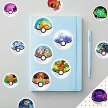 pokemon 50PCS Kawaii Pokemon Ball Pikachu Stickers Cute Decals Kids DIY Decoration Skateboard Phone Laptop Bike Fridge PVC Waterproof Graffiti Toys,School Supplies,Back To School