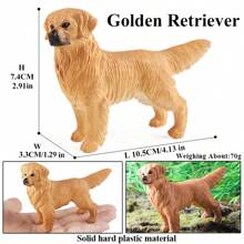 1 件狗狗雕像，逼真的塑料小狗雕像，手绘仿真小狗动物玩具，狗狗蛋糕装饰圣诞生日礼物