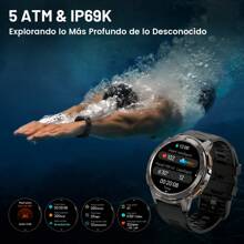 Original KOSPET TANK T3 Military Rugged reloj inteligente para hombres mujeres 50M impermeable 170 modos de movimiento Monitor de oxígeno en la sangre, negro - Negro - Ver 7