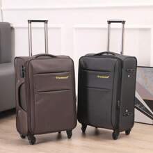 3-Piece Lightweight Luggage Set: 20" + 24" + 28" Hardside Spinner Suitcases, Quiet Combination Lock, Multidirectional Wheels - Coffee - View 2