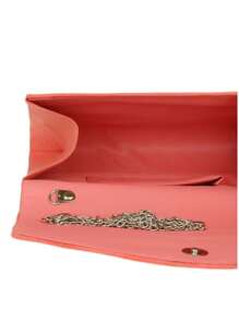 Girly Handbags Womens Faux Suede Plain Clutch Bag - Coral Pink - View 5