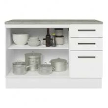 Madesa Gabinete 2p 3 Cajones Com  Encimera Agata Blanco - Blanco - Ver 5