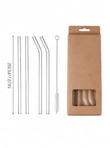 1/5 件可重复使用玻璃吸管，透明实用吸管，适用于 20/30/32 盎司平底冰沙吸管，适用于咖啡、茶、果汁、奶昔 - 彩色 - 查看 13