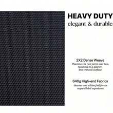 1 Stück/4 Stücke/6 Stücke Vinyl/Kunststoff gewebte Tischsets, wasserdicht & abwischbar für Küche, Innen-/Außentische, schwarz