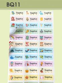 Custom Transparent Waterproof Name Labels For School Supplies, Personalized Stickers For Water Bottles, Lunch Boxes, And Personal Items, Ideal For Daycare, Camp, And Sports Activities, Seal, No-Iron, Reusable, Adhesive Cute, Adorable, Colorful Custom, Personalized, Unique Ideal Gifts For Him Her, Family, Friends, Son, Daughter, School Students For Anniversaries, For Children's Day Home, School - Multicolor - View 35