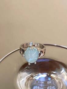 1pc Starfish Open Ring For Women, Exotic Fashion Adjustable Finger Ring, Accessory