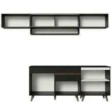 Mueble De Cocina Completo Madesa 260 Cm Negro Reims 11 - Negro - Ver 10