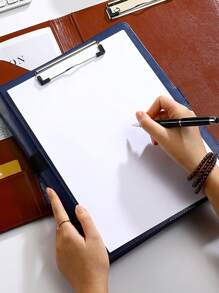 Professional Padfolio With Clipboard, Faux Leather Portfolio Folder Binder, Legal Pad Holder For A4 Letter Notepad, Interview Resume, Writing Pad, Ideal Organizer For Business Office Conference,Back To School,School Supplies