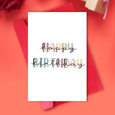 1 张彩虹形生日快乐卡圣诞卡 - 适合朋友、家人和爱人 - 优质纸质贺卡，适合送给伴侣的最佳礼物，圣诞快乐卡