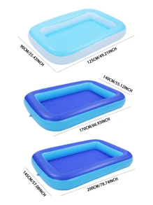 Piscina inflable, piscina rectangular, piscina redonda reforzada de doble capa, para juegos acuáticos en el patio trasero de la casa, jardín, exterior, interior, playa, interacción familiar, celebración de fiestas, apta para mayores de 3 años, regalo de cumpleaños