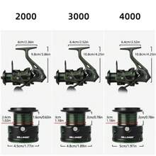 BILLINGS Spinning Reel,5+1 BB Ultra Smooth Powerful Spinning Fishing Reel With Aluminum Spool,17.6LBs Max Drag,5.2:1 Gear Ratio