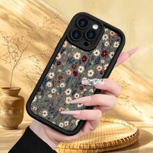 1pc Black Gradient Pattern Simple Print Phone Case Compatible With Iphone 16 15 Pro Max 14 Plus 13 12 11 ProMax, White Fashionable Dust-Proof Protective Case, Creative Holiday Gift Compatible With Samsung Series Waterproof Shockproof Anti-Fall Scratch Resistant,International Version, Not The Domestic Version - Multicolor - View 5